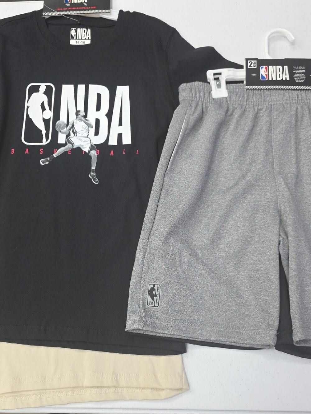 NBA Kids' Shorts in Gray - Athletic Jersey Knit